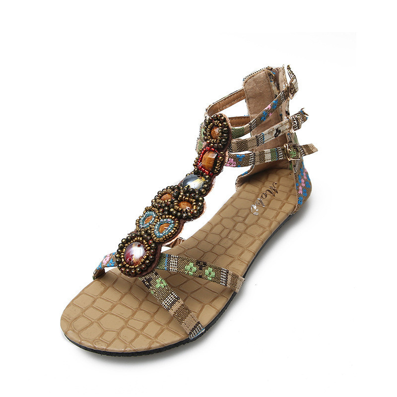 2021 New You Will See Women Flat Sandals Classic Boho Beach Shoes Ethnic Style Cordon Strass Open Toed Sandalias Mujer 5BO8, Color 1
2021 New You Will See Women Flat Sandals Classic Boho Beach Shoes Ethnic Style Cordon Strass Open Toed Sandalias Mujer 5BO8, Color 1
