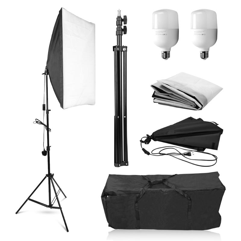 50x70CM Photography Softbox Lighting Kit E27 Socket Professional Photo Studio Equipment 25W LED Light Bulb for Portrait Shooting
50x70CM Photography Softbox Lighting Kit E27 Socket Professional Photo Studio Equipment 25W LED Light Bulb for Portrait Shooting
