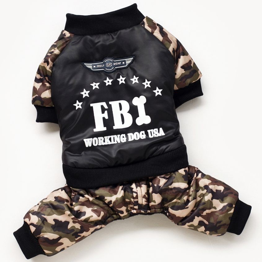 Pet Dog Clothes Coat Winter Warm Outerwear Thicken Dog Clothing Wadded Jacket Fashion Pet Cat Products Clothes For Dog Puppy Cat, Black fbi
Pet Dog Clothes Coat Winter Warm Outerwear Thicken Dog Clothing Wadded Jacket Fashion Pet Cat Products Clothes For Dog Puppy Cat, Black fbi