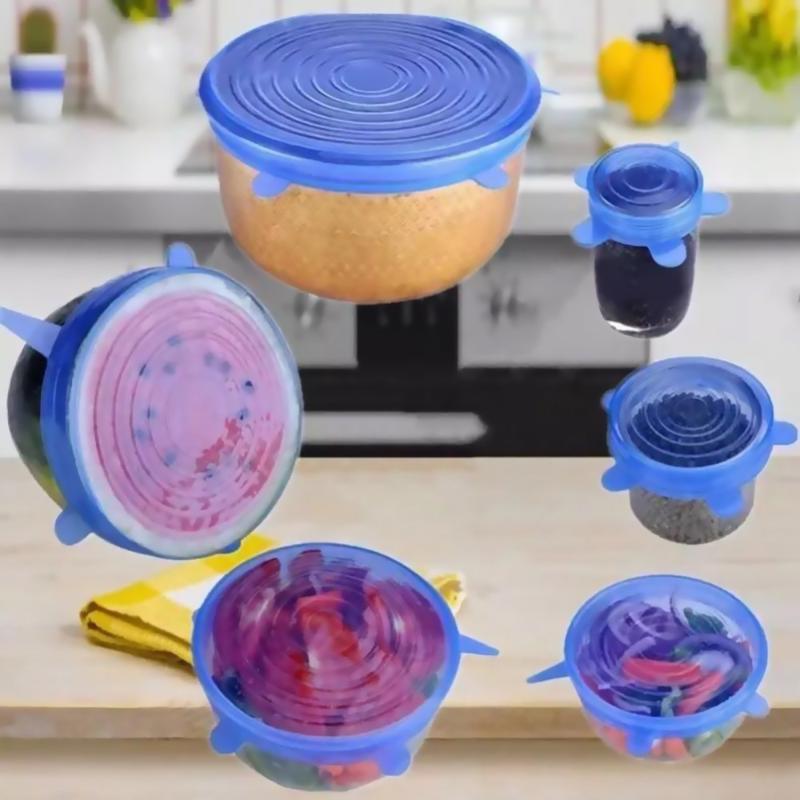 6pc/set Wraps Reusable Silicone Fresh Keeping Sealed Covers Silicone Seal Vacuum Stretch Lids Saran Wraps Organization
6pc/set Wraps Reusable Silicone Fresh Keeping Sealed Covers Silicone Seal Vacuum Stretch Lids Saran Wraps Organization