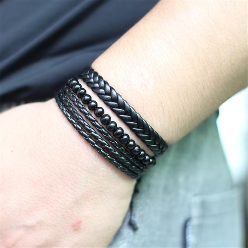 3-4pcs/set Black Boho Punk Leather Wrap Charm Bracelet Men Homme Bileklik Accesorios Pulseras Mujer Bracelets for women Jewelry
3-4pcs/set Black Boho Punk Leather Wrap Charm Bracelet Men Homme Bileklik Accesorios Pulseras Mujer Bracelets for women Jewelry