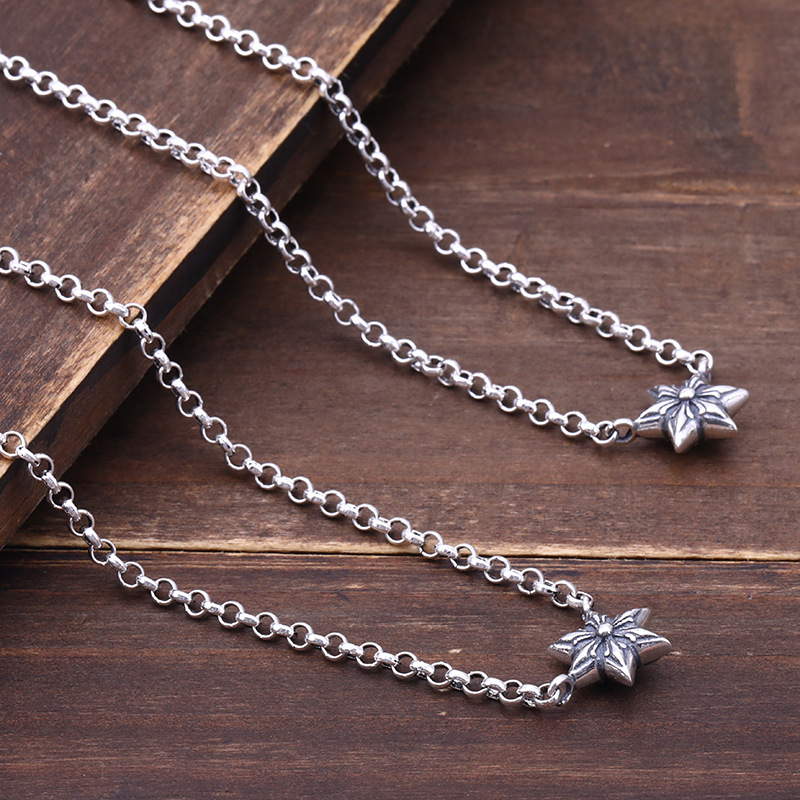 925 sterling silver pendant necklaces fashion jewelry six-pointed stars pendant handmade designer necklaces for men women