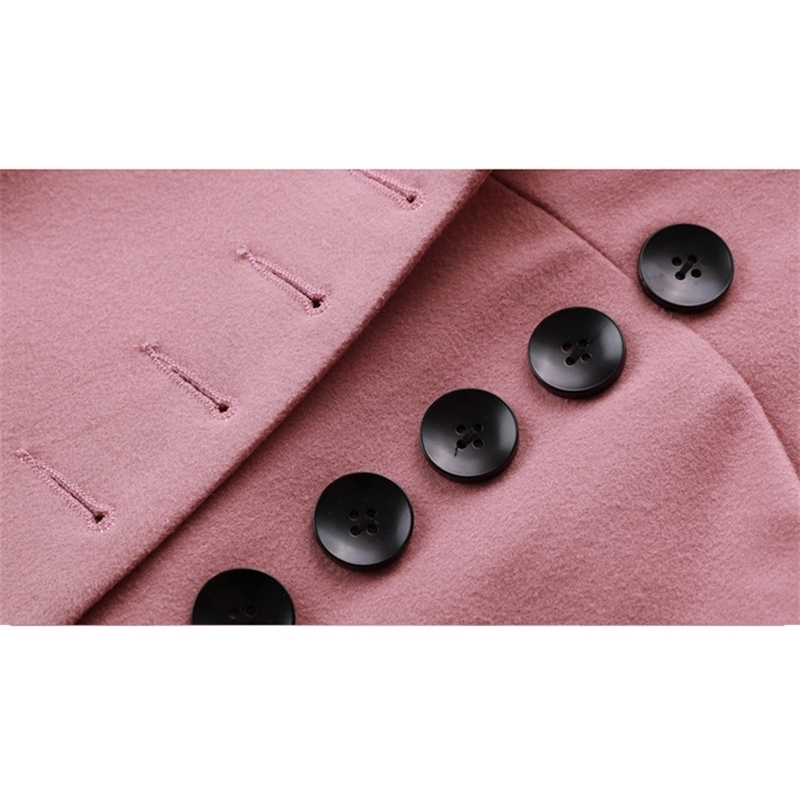 Luzuzi Women's woolen coat Korean version new autumn and winter fashion Slim Long woolen coat Winter Wool Jackets Female 201027