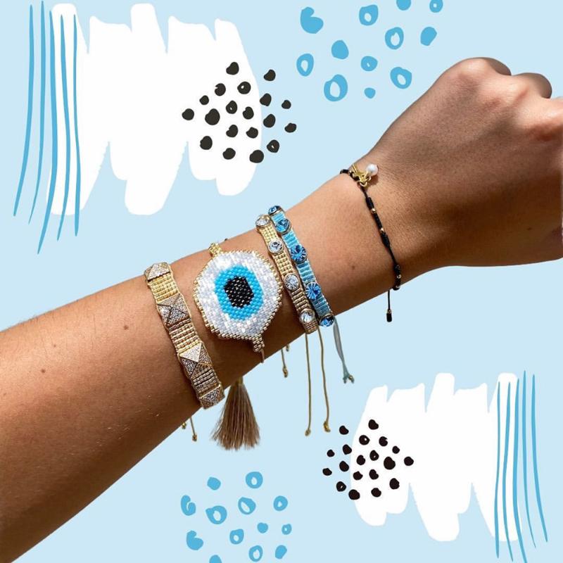 BLUESTAR 2021 Turkish Evil Eye Bracelet Women MIYUKI Bracelets Jewelry Handmade Crystal Bead Armband Jewellery
BLUESTAR 2021 Turkish Evil Eye Bracelet Women MIYUKI Bracelets Jewelry Handmade Crystal Bead Armband Jewellery