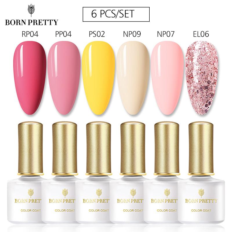 BORN PRETTY Gel Nail Polish 6PCS/Set Semi -Permanent Varinsh Soak Off UV LED Base Top Coat Nail Art Manicuring Kit Gel Set
BORN PRETTY Gel Nail Polish 6PCS/Set Semi -Permanent Varinsh Soak Off UV LED Base Top Coat Nail Art Manicuring Kit Gel Set
