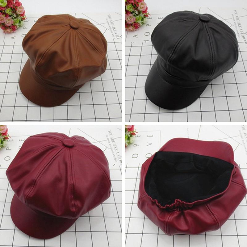Autumn And Winter New Pu Leather Beret Hats Men Women Painter Newsboy Cap Retro Beret Black England Style Hat, Rd
Autumn And Winter New Pu Leather Beret Hats Men Women Painter Newsboy Cap Retro Beret Black England Style Hat, Rd