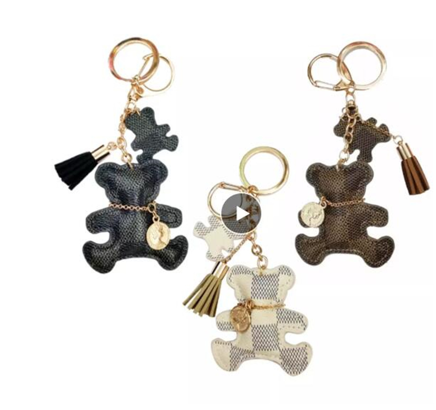 New Fashion Keychain Cute Style Bear Faux Leather Tassel Simple Decor Bag Pendant Car Key Hanging Accessories Gift, Silver
New Fashion Keychain Cute Style Bear Faux Leather Tassel Simple Decor Bag Pendant Car Key Hanging Accessories Gift, Silver