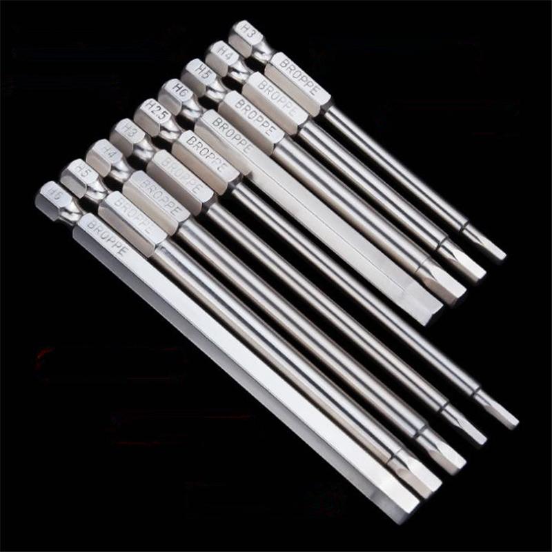 Broppe 8Pcs H1.5-H8 S2 Alloy Steel Magnetic Hexagon Head Screwdriver Bits 1/4 Inch Hex Shank 50/75/100/150mm
Broppe 8Pcs H1.5-H8 S2 Alloy Steel Magnetic Hexagon Head Screwdriver Bits 1/4 Inch Hex Shank 50/75/100/150mm