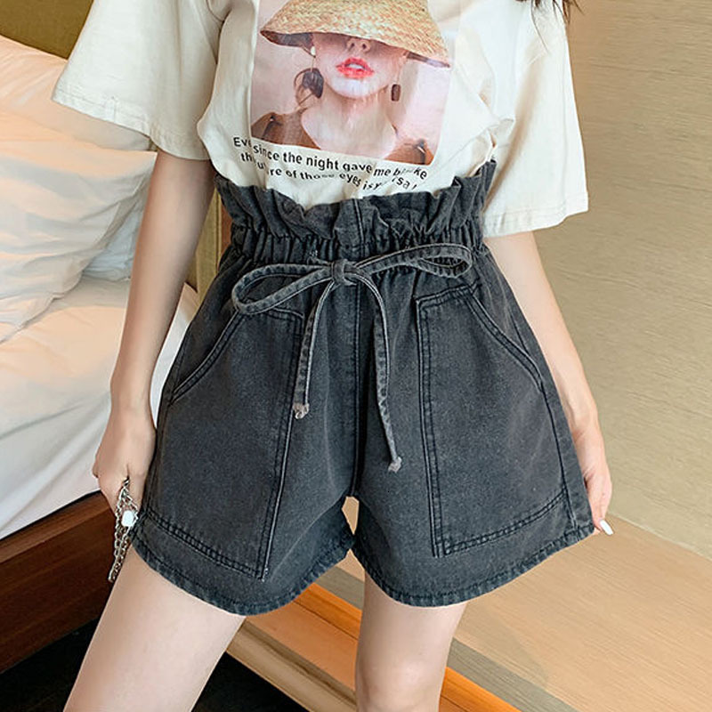 2021 New Drawstring Elastic Belt Denim Women' Will See Fashion Flower Line Short Female Jeans Plus Szie Loose Shorts 6EKJ, Dark grey
2021 New Drawstring Elastic Belt Denim Women' Will See Fashion Flower Line Short Female Jeans Plus Szie Loose Shorts 6EKJ, Dark grey