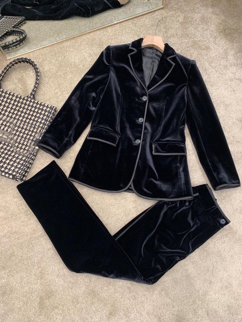 high quality women velvet blazer jacket+ casual long pants female luxury pants sets 2 piece sets suits alice 8.11, Black
high quality women velvet blazer jacket+ casual long pants female luxury pants sets 2 piece sets suits alice 8.11, Black
