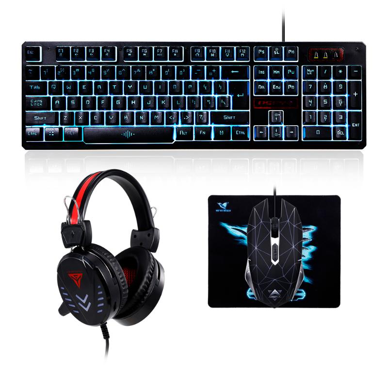 Three-color Backlight Gaming Keyboard Mouse Headset Set Wired Keyboard Colorful LED Breathing Light Mouse Gaming Headset Combo
Three-color Backlight Gaming Keyboard Mouse Headset Set Wired Keyboard Colorful LED Breathing Light Mouse Gaming Headset Combo