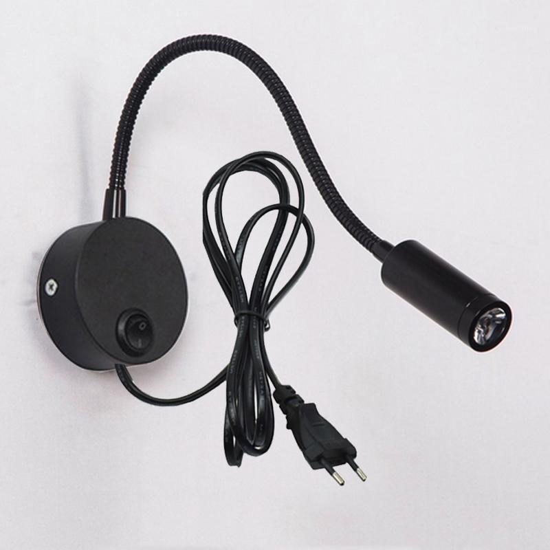3W LED Wall Lamps Children Reading Lamp Bedroom Bedside Lighting AC90-260V Aluminum 360 Degree Adjustable With US/EU Plug1 
3W LED Wall Lamps Children Reading Lamp Bedroom Bedside Lighting AC90-260V Aluminum 360 Degree Adjustable With US/EU Plug1
