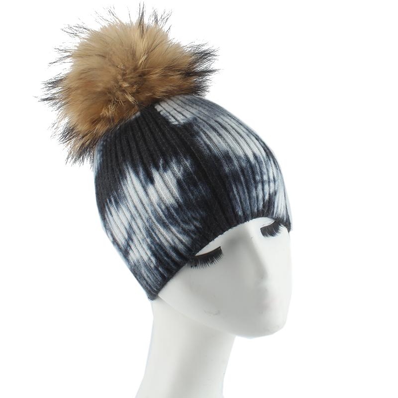 Winter Tie-Dye Knitted Beanies For Women Real Fur Pompom Wool Hat Bonnet Soft Warm Skullies Cap, White
Winter Tie-Dye Knitted Beanies For Women Real Fur Pompom Wool Hat Bonnet Soft Warm Skullies Cap, White