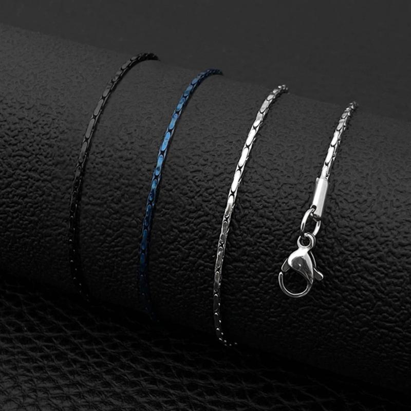 Korean Style Thick 1.2mm Hammer Chain Necklaces for Women Bridesmaid Gift Luxury Design Blue Color Stainless Steel Men Collar
Korean Style Thick 1.2mm Hammer Chain Necklaces for Women Bridesmaid Gift Luxury Design Blue Color Stainless Steel Men Collar
