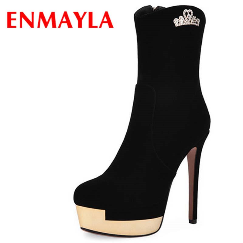 ENMAYLA Shoes Woman Zippers High Heels Winter Boots Sexy Black Round Toe Platform Shoes Ankle Boots for Women Motorcycle
ENMAYLA Shoes Woman Zippers High Heels Winter Boots Sexy Black Round Toe Platform Shoes Ankle Boots for Women Motorcycle