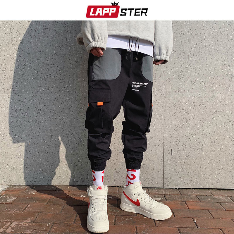 LAPPSTER Hip Hop Joggers Pants Men Mens Japanese Streetwear Harem Pants Male Black Casual Sweaptpants Fashion Trousers 201110