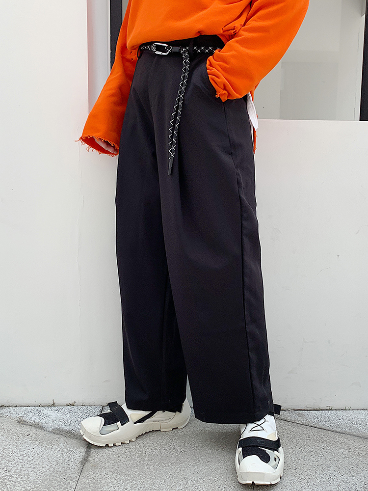 2021 New Men's Long Pants Casual Wide Legs with Joker Belt Tide European Street Simple American Fashion Comfortable. 8XGW, Black
2021 New Men's Long Pants Casual Wide Legs with Joker Belt Tide European Street Simple American Fashion Comfortable. 8XGW, Black