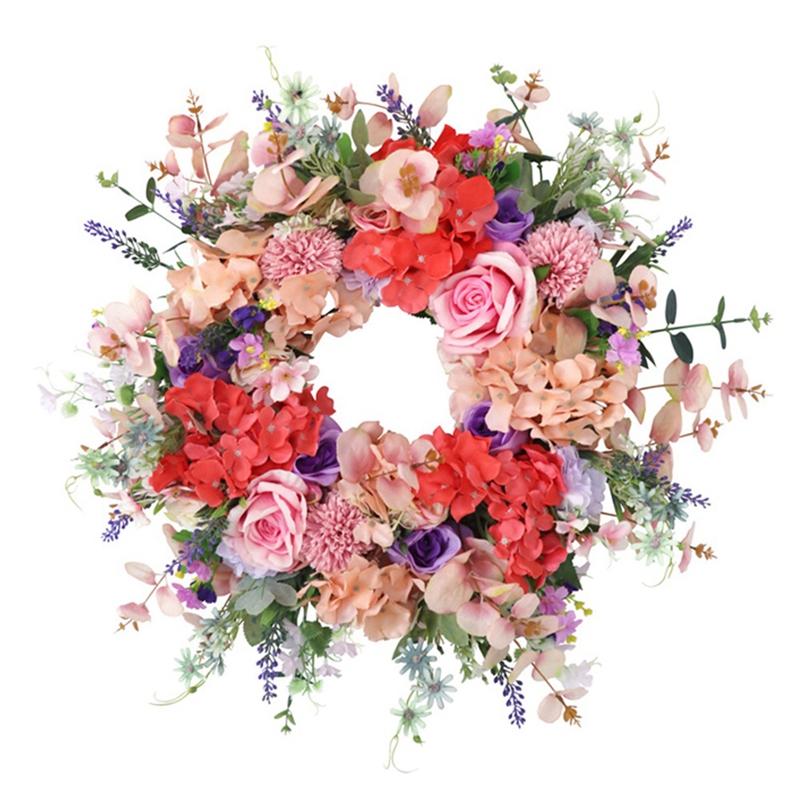 Artificial Rose Flower Wreath Spring Wreath for Front Door Wall Window Wedding Party Home Decor, As shown
Artificial Rose Flower Wreath Spring Wreath for Front Door Wall Window Wedding Party Home Decor, As shown