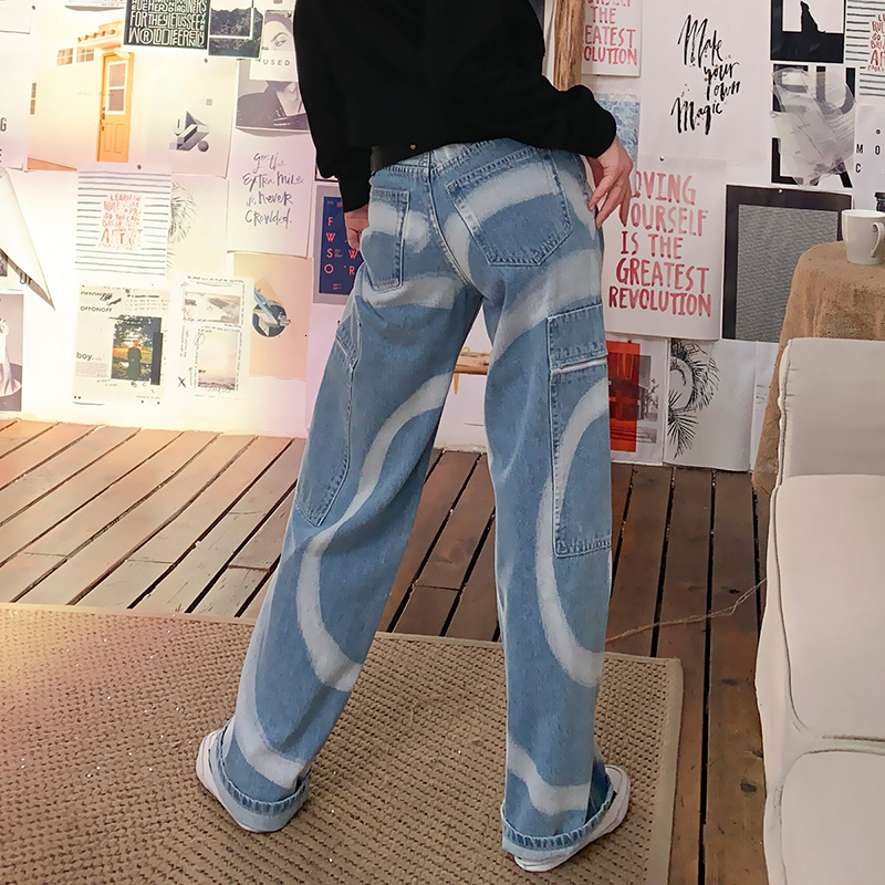 TWOTWINSTYLE Streetwear Stripe Denim Women's Pants High Waist Pocket Wide Leg Jeans Female Autumn Large Size Fashion New 201109, As picture
TWOTWINSTYLE Streetwear Stripe Denim Women's Pants High Waist Pocket Wide Leg Jeans Female Autumn Large Size Fashion New 201109, As picture