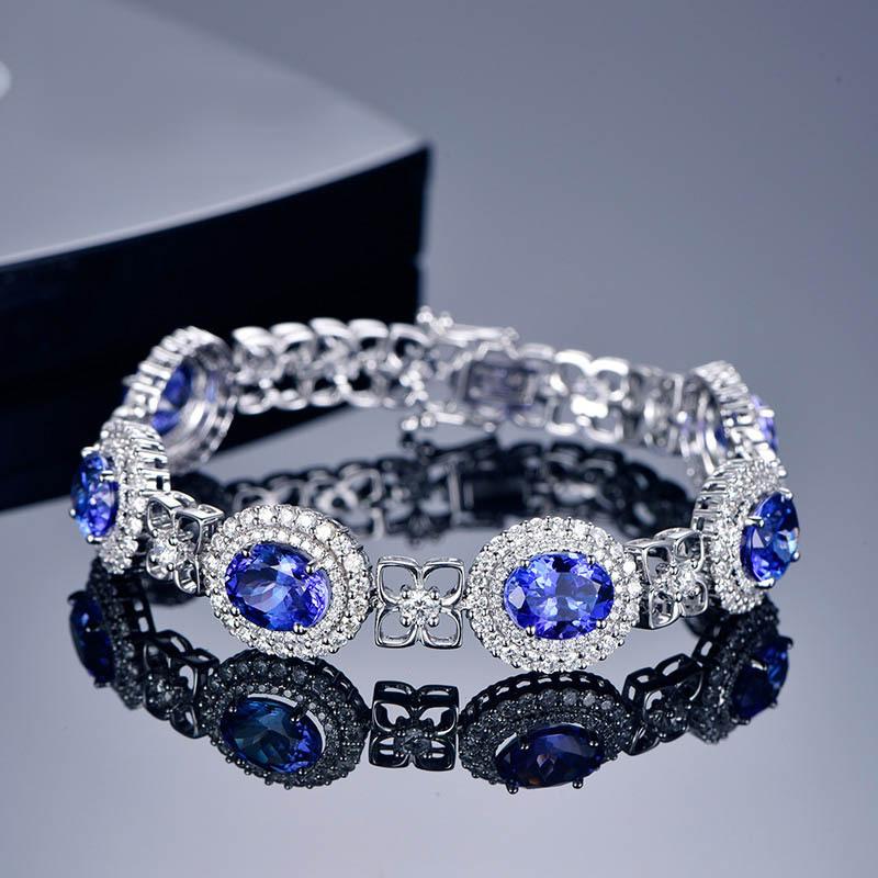 Link, Chain Fashion Trendy Sterling Silver Bracelets For Women Inlaid With Oval Sapphires Gemstone Bracelet Lady Party Wholesale Fine Gifts
Link, Chain Fashion Trendy Sterling Silver Bracelets For Women Inlaid With Oval Sapphires Gemstone Bracelet Lady Party Wholesale Fine Gifts