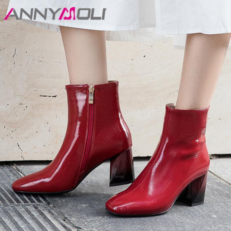ANNYMOLI High Heel Woman Boots Thick Heel Ankle Boots Square Toe Short Zip Ladies Shoes Autumn Winter Wine Red Big Size 431, Black
ANNYMOLI High Heel Woman Boots Thick Heel Ankle Boots Square Toe Short Zip Ladies Shoes Autumn Winter Wine Red Big Size 431, Black