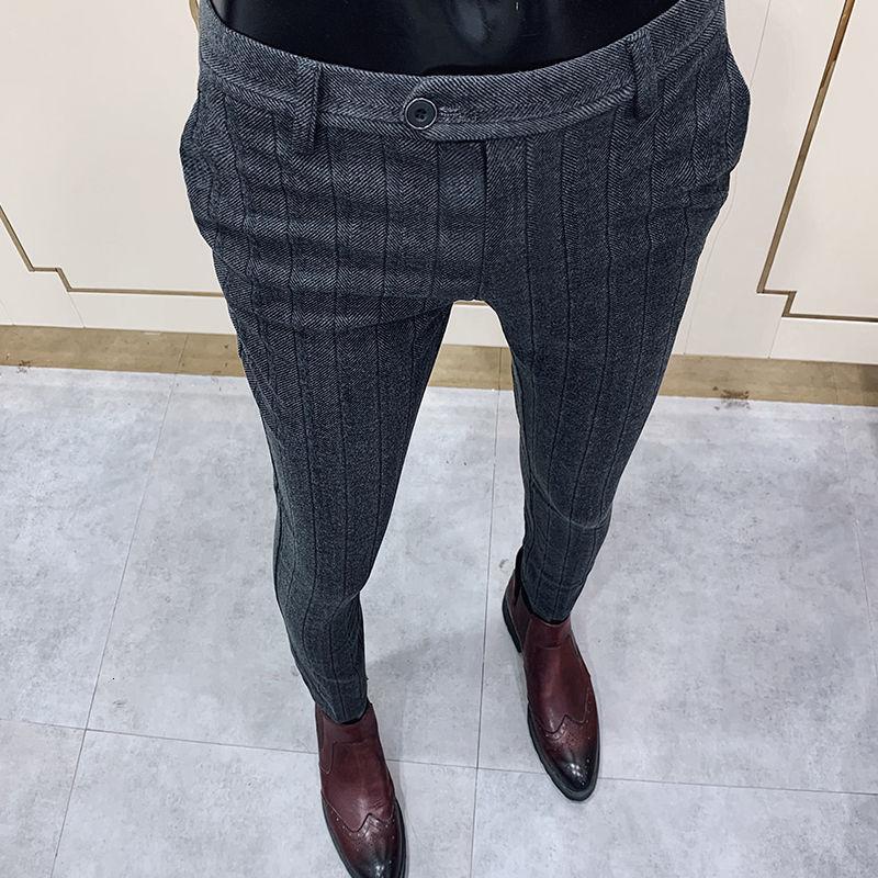 Striped Slim Fit Ankle Pants Formal Pant Length Dark Gray Stripe Business Office Trouser Men 2020 Autumn Dress Pants For Men
Striped Slim Fit Ankle Pants Formal Pant Length Dark Gray Stripe Business Office Trouser Men 2020 Autumn Dress Pants For Men