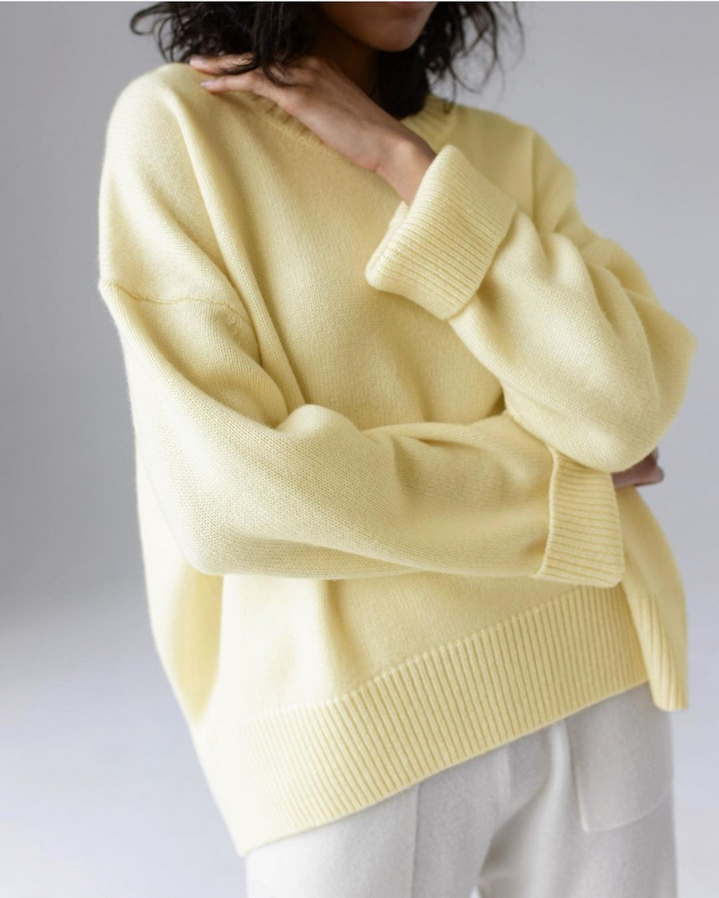 Wixra Ladies Knitted Sweater Women's Pullovers Knit Jumper Autumn Winter Basic Women Sweaters Soft Tops Knitwear 201017