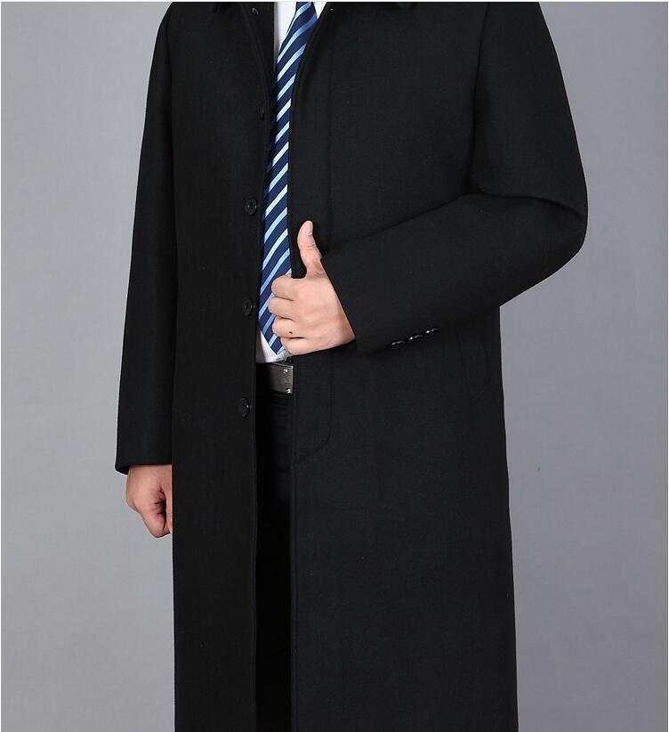 winter tweed long coat handsome warm peaked lapel groom groomsmen wedding tuxedos prom party blazer jacket only one piece