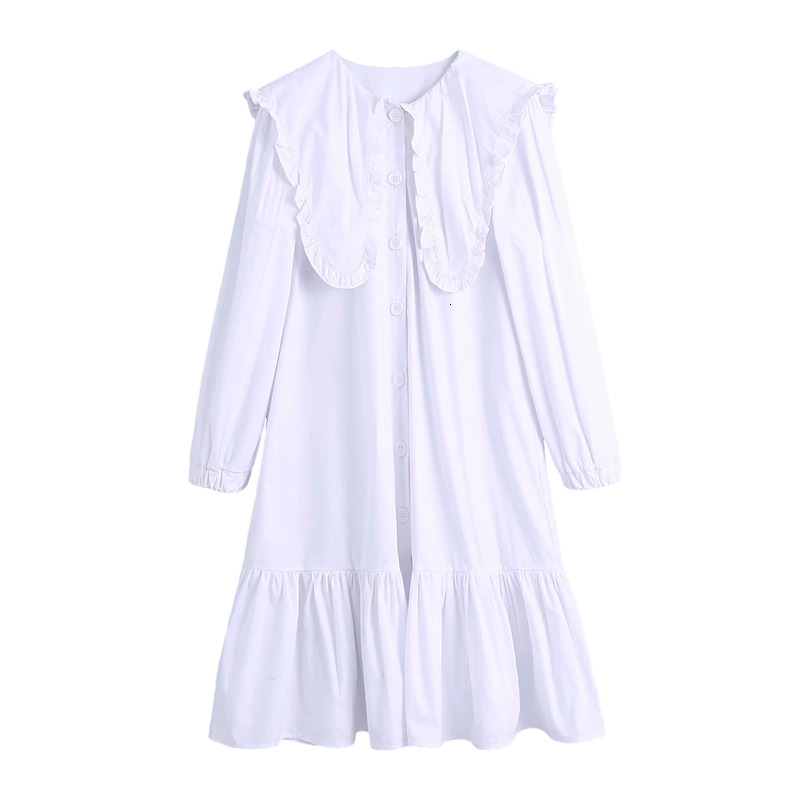 2021 New Elegant Women Solid White Peter Pan Collar Es Fashion Ladies Button Loose Vestidos Sweet Female Chic Draped 8kgo
2021 New Elegant Women Solid White Peter Pan Collar Es Fashion Ladies Button Loose Vestidos Sweet Female Chic Draped 8kgo
