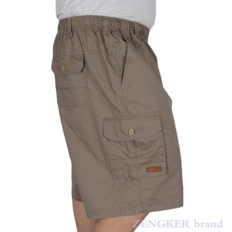 Men's Shorts Summer Plus Size Cotton High Waist Fat Pants Pockets With Zipper Beach 9XL 10XL 11XL 12XL