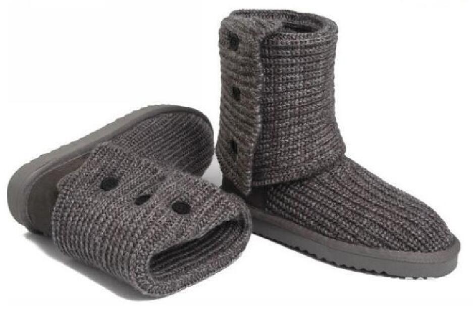 HOT SELL CLASSIC DESIGN AUS WOMEN SNOW BOOTS U58190 KNITTING WOOLLEN YARN TALL SHORT WOMEN BOOTS KEEP WARM BOOTS US3-12