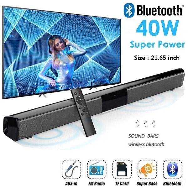 40W Super Power Wireless Bluetooth Soundbar Speaker Subwoofer TV Home Theater Soundbar + Remote Control1 
40W Super Power Wireless Bluetooth Soundbar Speaker Subwoofer TV Home Theater Soundbar + Remote Control1