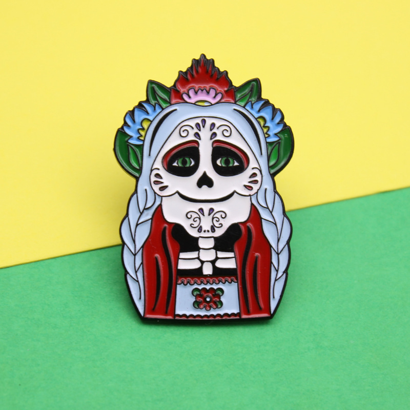 skeleton witch woman enamel brooches flower skull head brooch pink brooches lapel love and death badges jewelry for friends, As picture
skeleton witch woman enamel brooches flower skull head brooch pink brooches lapel love and death badges jewelry for friends, As picture