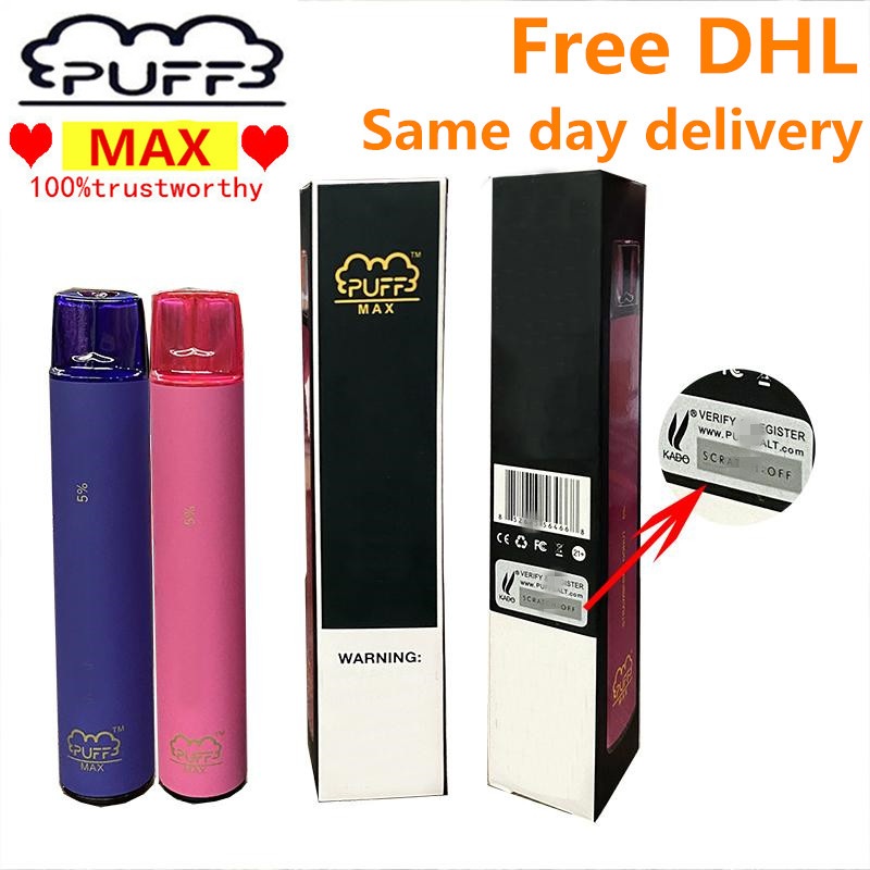 Puff Max Disposable E cigarettes Variety of flavors Optional 1200mAh Battery 2000Puffs 8.5ml Capacity Cartridge Vape Pen
Puff Max Disposable E cigarettes Variety of flavors Optional 1200mAh Battery 2000Puffs 8.5ml Capacity Cartridge Vape Pen