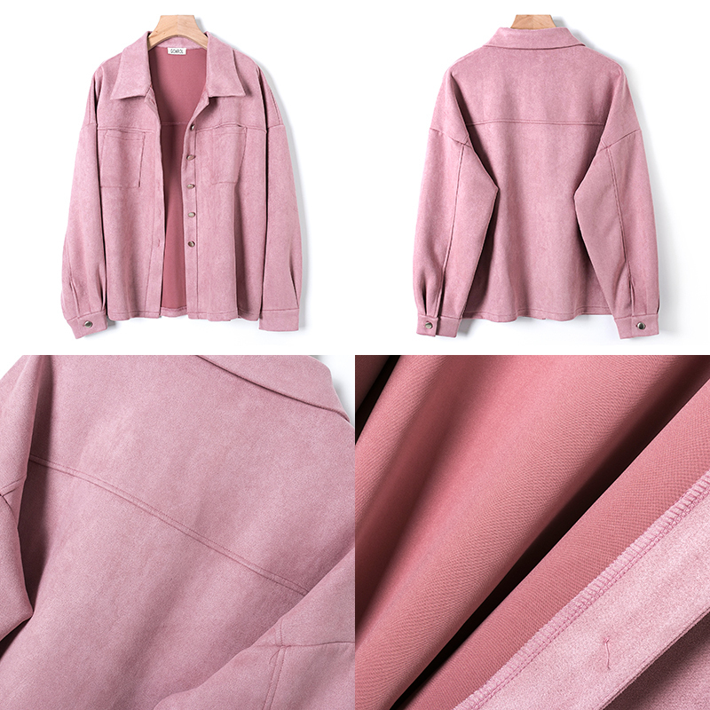 GCAROL Women TurnDown Collar Velvet Jacket Singlebreasted Drop Shoulder Thick Oversized Coat Autumn Winter Overalls 201017