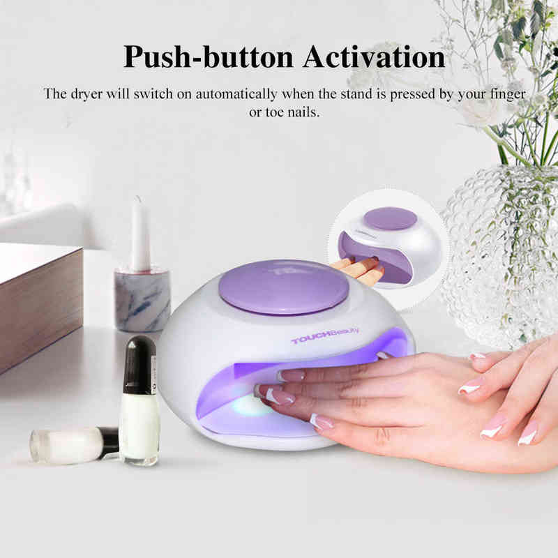 Portable Nail Dryer With Fan & LED Light Mini Size Ideal For Regular Polishes TB-0889 220207