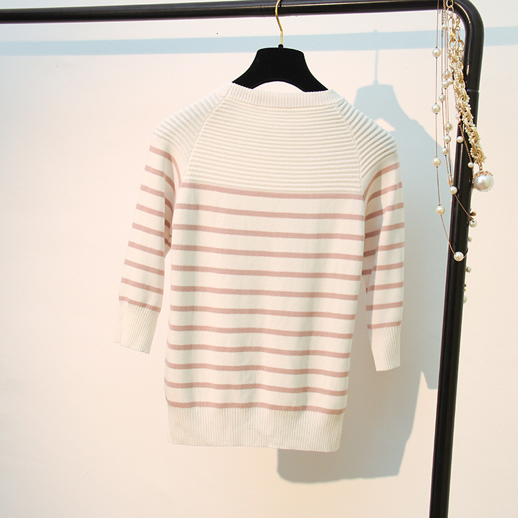 2021 New Women Pullover Sweater Spring Autumn Half Sleeve Pullovers Button Decorate Striped Knitted Sweaters Female Tops 82af, Black
2021 New Women Pullover Sweater Spring Autumn Half Sleeve Pullovers Button Decorate Striped Knitted Sweaters Female Tops 82af, Black