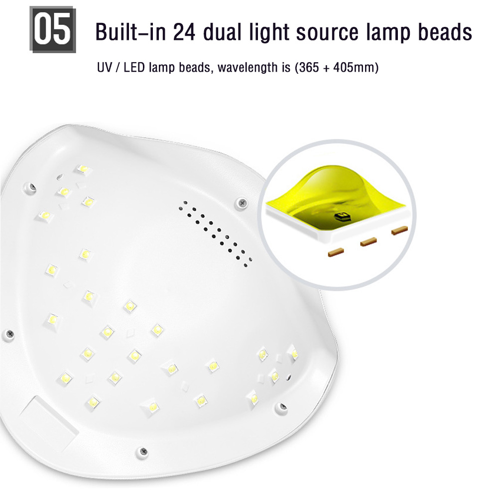 SUN5 48W Nail Dryer UV LED For Nails Lamp Curing Gel Polish Quick Drying With Auto Sensor Manicure Salon tool