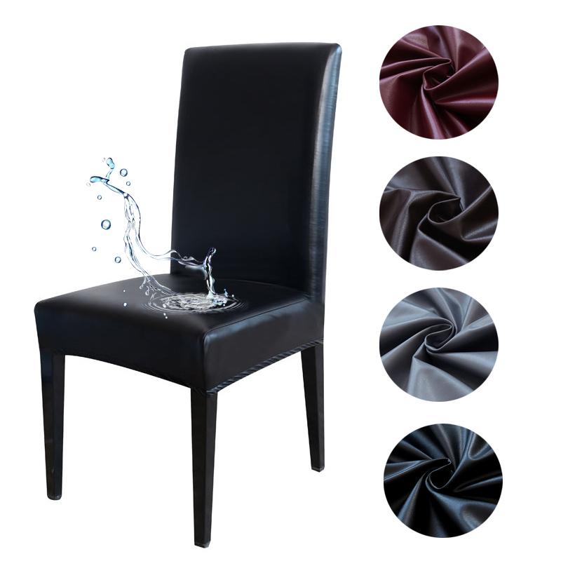 PU Leather Waterproof Oil-proof Chair Covers Spandex Anti-dirty Seat Cover for Dining Room Kitchen Office Party housse de chaise
PU Leather Waterproof Oil-proof Chair Covers Spandex Anti-dirty Seat Cover for Dining Room Kitchen Office Party housse de chaise