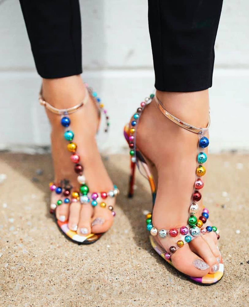 Brand 2022s Women sandal high heels shoes Faridaravie 100mm Embellished Pvc And Mirrored-leather Sandals luxury design
Brand 2022s Women sandal high heels shoes Faridaravie 100mm Embellished Pvc And Mirrored-leather Sandals luxury design