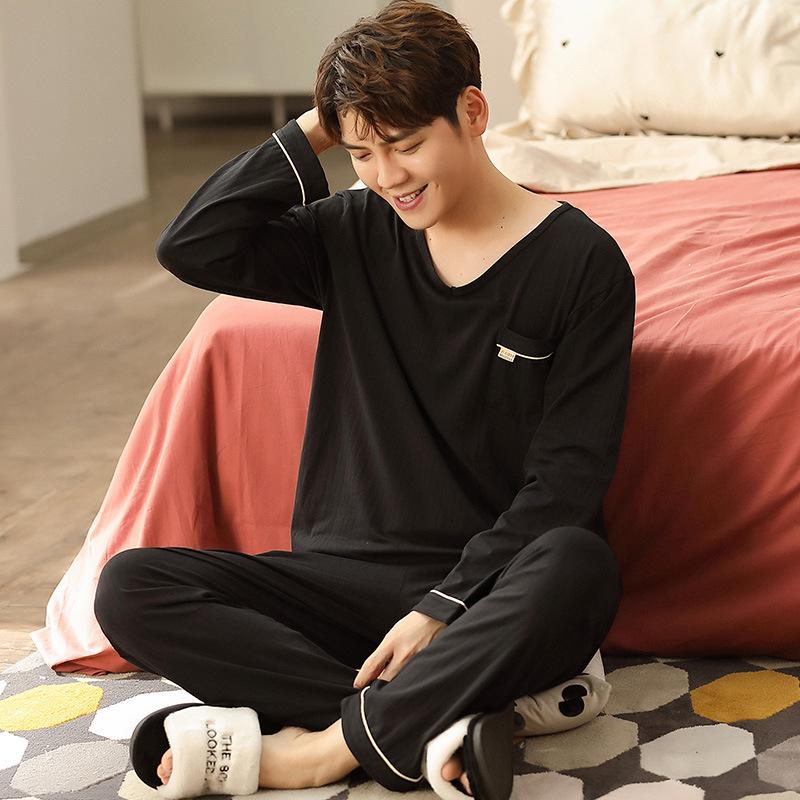 35% Cotton Pajamas Men's Long-sleeved Trousers Thin Men's Suits Home Service Youth Black Plus Size Pajamas Suits Piyama Hombre, Y2282
35% Cotton Pajamas Men's Long-sleeved Trousers Thin Men's Suits Home Service Youth Black Plus Size Pajamas Suits Piyama Hombre, Y2282