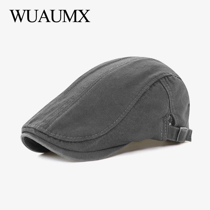 Wuaumx Spring Summer Men's Hats Duckbill Berets Hat For Male Washed Cotton Solid Golf Visors Herringbone Flat Caps casquette, Black
Wuaumx Spring Summer Men's Hats Duckbill Berets Hat For Male Washed Cotton Solid Golf Visors Herringbone Flat Caps casquette, Black