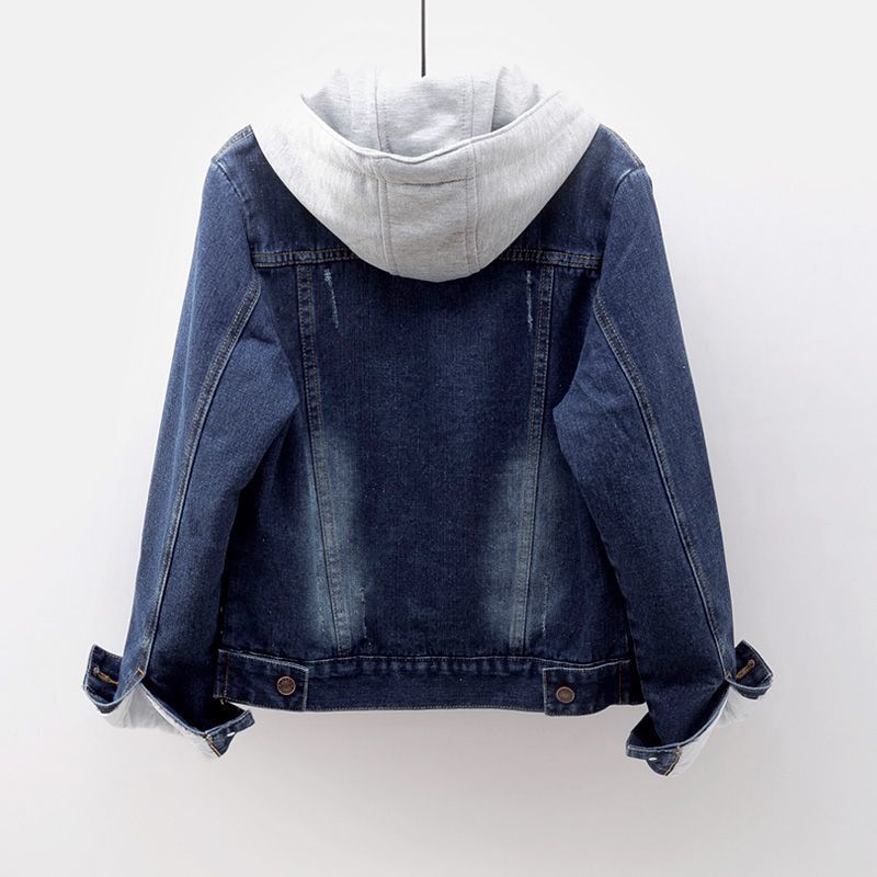 Plus Size S-5XL Winter Demin Jacket Women Thick Hoodies Denim Coat Female Casual Short Parka Mujer Warm Jackets Female Tops 201125