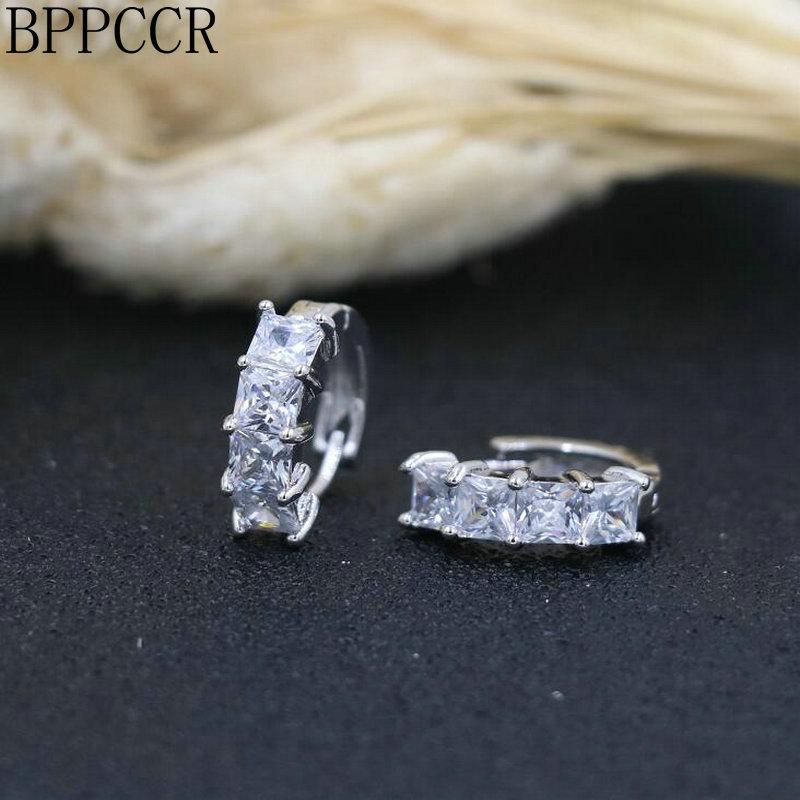 BPPCCR Elegant White Crystal Zircon Earrings For Women Rhinestone Silver Color Bridal Hoop Earring Pendientes Jewelry
BPPCCR Elegant White Crystal Zircon Earrings For Women Rhinestone Silver Color Bridal Hoop Earring Pendientes Jewelry