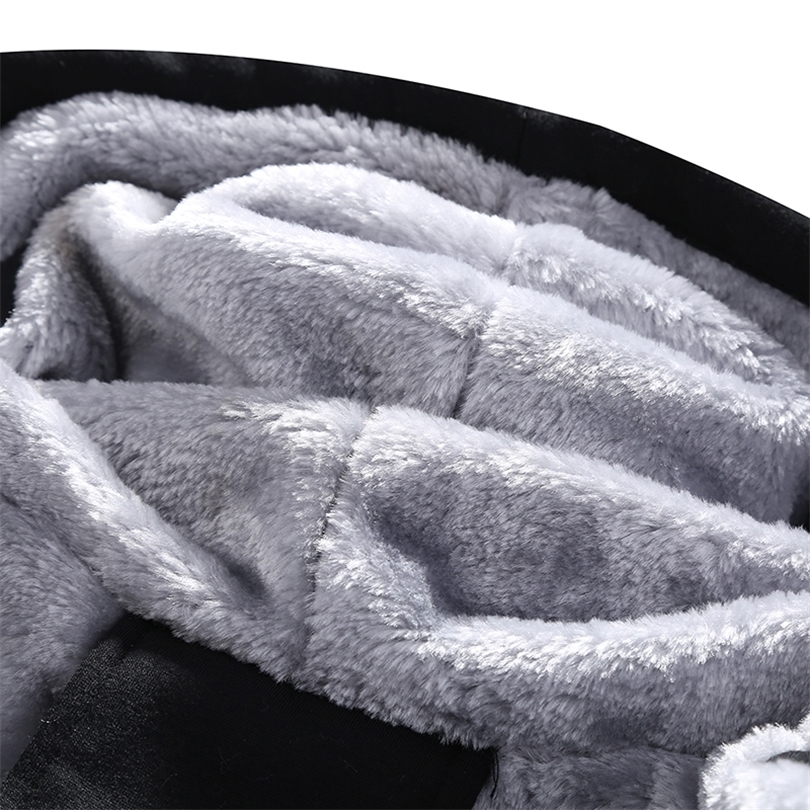 Winter Thick Inner Wool Hoodie Men Hat Casual Warm Suit Men Zipper Active Suits For Men Outwear Pants Moletons Masculino 201210