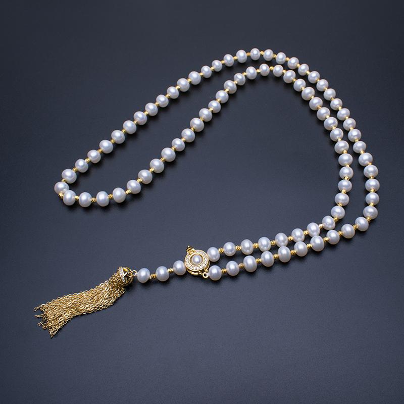 Pendant Necklaces Customized Long Sweater Genuine Pearl Necklace Jewelry Women DIY Real 8-9mm Strong Luster Nearround
Pendant Necklaces Customized Long Sweater Genuine Pearl Necklace Jewelry Women DIY Real 8-9mm Strong Luster Nearround