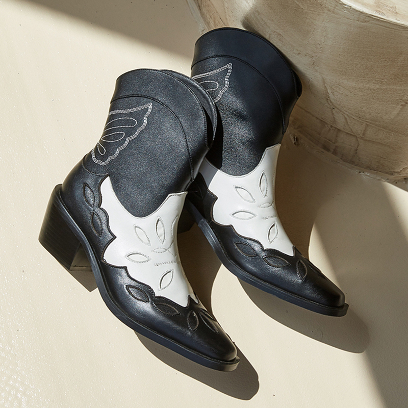 2020 Classic Leather Genuine Ankle Boots for the Colored Women Matching Pointed Toe Kitty Heels Western Cowboy Winter Shoes Kiv2, Black
2020 Classic Leather Genuine Ankle Boots for the Colored Women Matching Pointed Toe Kitty Heels Western Cowboy Winter Shoes Kiv2, Black