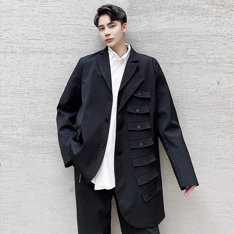 2020 Asymmetry Man Multi-pocket Cape Blazers Streetwear Vintage Jacket Stage Clothes X2f1, 1227
2020 Asymmetry Man Multi-pocket Cape Blazers Streetwear Vintage Jacket Stage Clothes X2f1, 1227