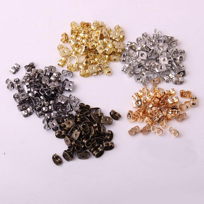 1000pcs/Lot Gold Silver Plated Butterfly Earring Backs Stoppers Earnuts Earring Plugs Alloy Findings DIY Jewelry Accessories Wholesale Price