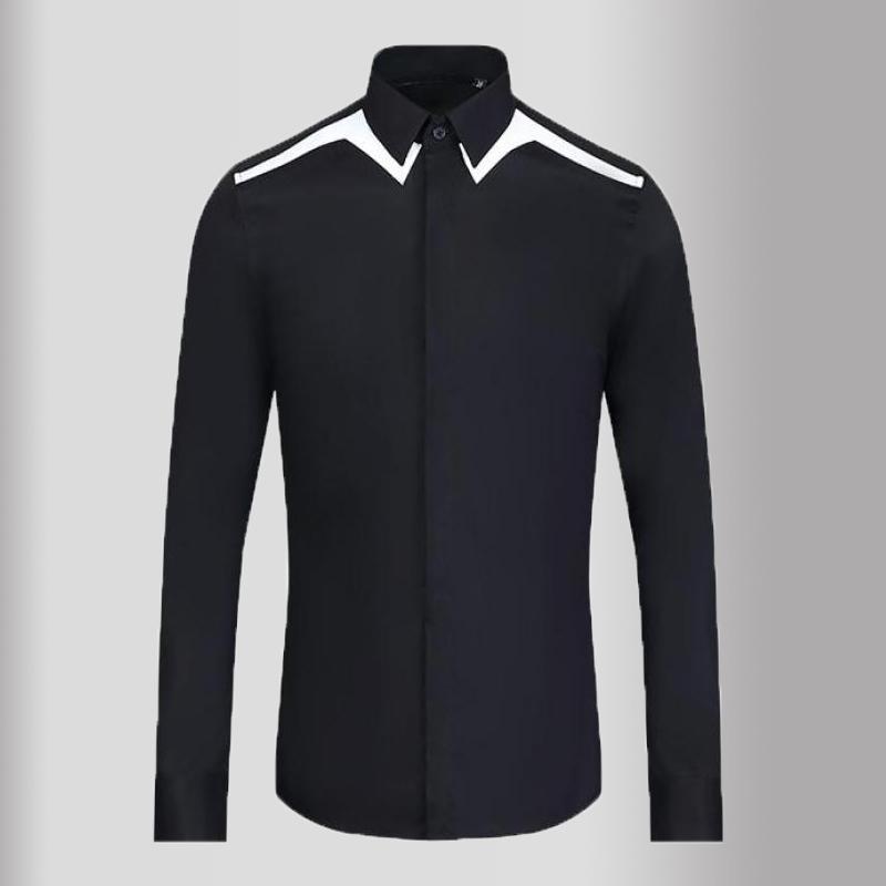 Minglu Simple Mens Shirts Luxury Black White Shoulder Splice Long Sleeve Casual Mens Dress Shirts Fashion Slim Fit Male
Minglu Simple Mens Shirts Luxury Black White Shoulder Splice Long Sleeve Casual Mens Dress Shirts Fashion Slim Fit Male